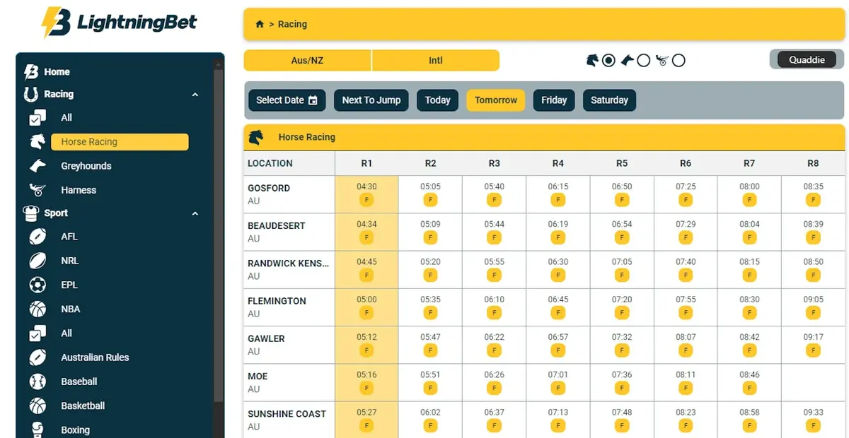 LightningBet screenshot